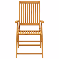 vidaXL Garden Dining Set 3 Piece Outdoor Table and Chair Solid Wood Acacia - 180 x 90 x 75 cm/ 9 piece - Additional view 5