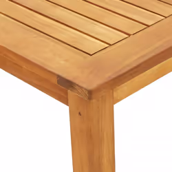 vidaXL Garden Dining Set 3 Piece Outdoor Table and Chair Solid Wood Acacia - 85 x 85 x 74 cm/ 5 piece - Additional view 6