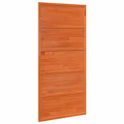 vidaXL Barn Door Hanging Sliding Door Home Internal Barn Door Solid Wood Pine - wax brown, 100 x 208 cm