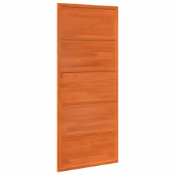 vidaXL Barn Door Hanging Sliding Door Home Internal Barn Door Solid Wood Pine - wax brown, 90 x 208 cm