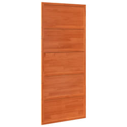 vidaXL Barn Door Hanging Sliding Door Home Internal Barn Door Solid Wood Pine - wax brown, 90 x 208 cm