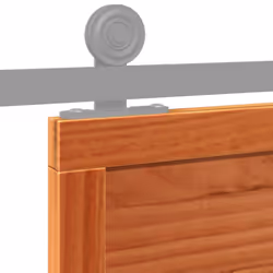 vidaXL Barn Door Hanging Sliding Door Home Internal Barn Door Solid Wood Pine - wax brown, 80 x 208 cm - Additional view 6