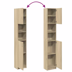 vidaXL Bathroom Cabinet Storage Cupboard Cabinet Sonoma Oak Engineered Wood - Additional view 6