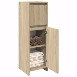 vidaXL Bathroom Cabinet Storage Cupboard Cabinet Sonoma Oak Engineered Wood - Additional view 2