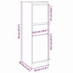 vidaXL Bathroom Cabinet Storage Cupboard Cabinet Sonoma Oak Engineered Wood - Additional view 9