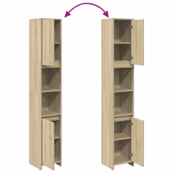 vidaXL Bathroom Cabinet Storage Cupboard Cabinet Sonoma Oak Engineered Wood - Additional view 6