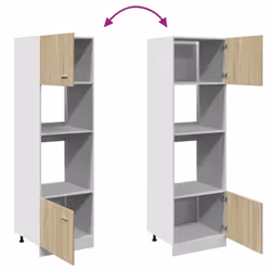 vidaXL Microwave Cabinet Cupboard Kitchen Cabinet Sonoma Oak Engineered Wood - Additional view 7