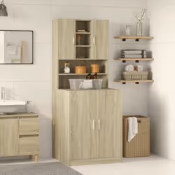 vidaXL Washing Machine Cabinet Bathroom Cabinet Laundry Cupboard Sonoma Oak