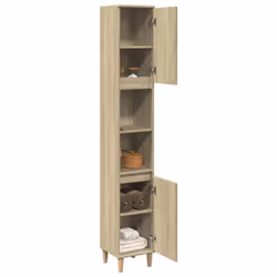 vidaXL Bathroom Cabinet Storage Cupboard Cabinet Sonoma Oak Engineered Wood