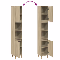 vidaXL Bathroom Cabinet Storage Cupboard Cabinet Sonoma Oak Engineered Wood - Additional view 6