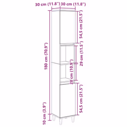 vidaXL Bathroom Cabinet Storage Cupboard Cabinet Sonoma Oak Engineered Wood - Additional view 9