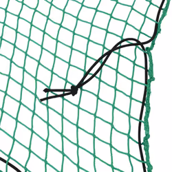 vidaXL Trailer Net with Elastic Rope Cargo Net Truck Bed Mesh Net Green PP - green, 3 x 2 m