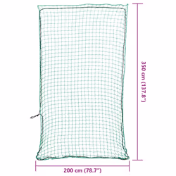 vidaXL Trailer Net with Elastic Rope Cargo Net Truck Bed Mesh Net Green PP - green, 3.5 x 2 m - Additional view 5