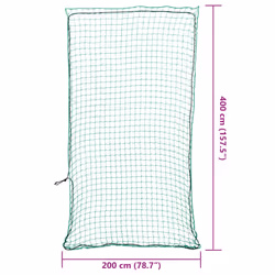 vidaXL Trailer Net with Elastic Rope Cargo Net Truck Bed Mesh Net Green PP - green, 4 x 2 m