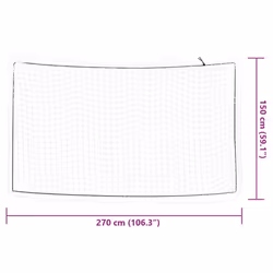 vidaXL Trailer Net with Elastic Rope Cargo Net Truck Bed Mesh Net Green PP - white, 2.7 x 1.5 m