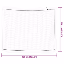 vidaXL Trailer Net with Elastic Rope Cargo Net Truck Bed Mesh Net Green PP - white, 3.5 x 3 m