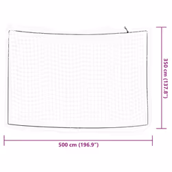 vidaXL Trailer Net with Elastic Rope Cargo Net Truck Bed Mesh Net Green PP - white, 5 x 3.5 m