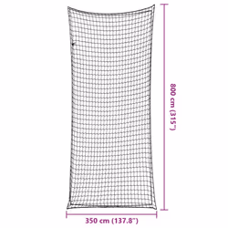 vidaXL Trailer Net with Elastic Rope Cargo Net Truck Bed Mesh Net Green PP - black, 8 x 3.5 m - Additional view 3