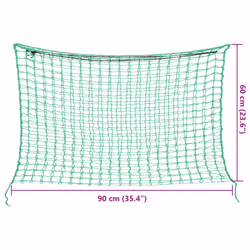 vidaXL Hay Nets Livestock Feeders Horse Pony Cattle Feeding Bale Feeder PP - green, 0.9 x 0.6 m