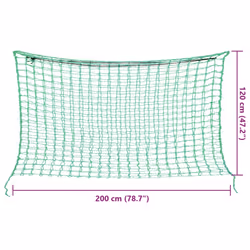 vidaXL Hay Nets Livestock Feeders Horse Pony Cattle Feeding Bale Feeder PP - green, 2 x 1.2 m