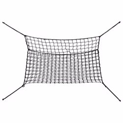 vidaXL Hay Nets Livestock Feeders Horse Pony Cattle Feeding Bale Feeder PP - black, 1.5 x 0.9 m