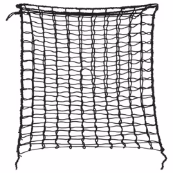vidaXL Hay Nets Livestock Feeders Horse Pony Cattle Feeding Bale Feeder PP - black, 0.75 x 0.75 m