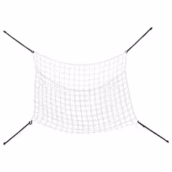 vidaXL Hay Nets Livestock Feeders Horse Pony Cattle Feeding Bale Feeder PP - white, 0.9 x 0.6 m
