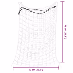 vidaXL Hay Nets Livestock Feeders Horse Pony Cattle Feeding Bale Feeder PP - white, 0.75 x 0.5 m