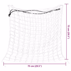 vidaXL Hay Nets Livestock Feeders Horse Pony Cattle Feeding Bale Feeder PP - white, 0.75 x 0.75 m