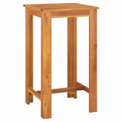 vidaXL Garden Bar Set 5 Piece Bar Table Grey Solid Wood Acacia & Poly Rattan - Additional view 4