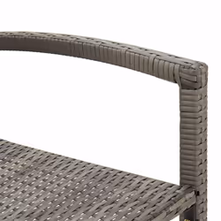 vidaXL Garden Bar Set 5 Piece Bar Table Grey Solid Wood Acacia & Poly Rattan - Additional view 8