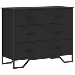 vidaXL Chest of Drawers Storage Drawer Cabinet Drawer Chest Engineered wood - black