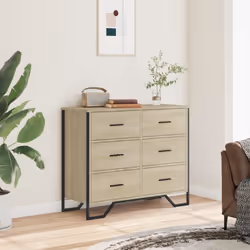 vidaXL Chest of Drawers Storage Drawer Cabinet Drawer Chest Engineered wood - sonoma oak