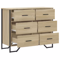 vidaXL Chest of Drawers Storage Drawer Cabinet Drawer Chest Engineered wood - sonoma oak - Additional view 6