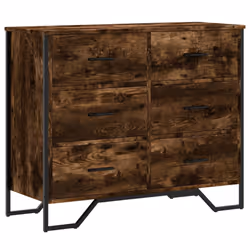vidaXL Chest of Drawers Storage Drawer Cabinet Drawer Chest Engineered wood - smoked oak