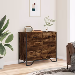 vidaXL Chest of Drawers Storage Drawer Cabinet Drawer Chest Engineered wood - smoked oak