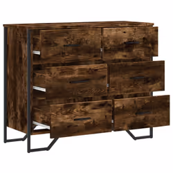 vidaXL Chest of Drawers Storage Drawer Cabinet Drawer Chest Engineered wood - smoked oak - Additional view 6