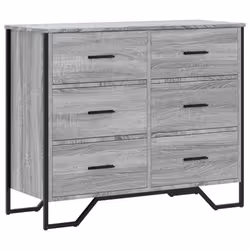 vidaXL Chest of Drawers Storage Drawer Cabinet Drawer Chest Engineered wood - grey sonoma