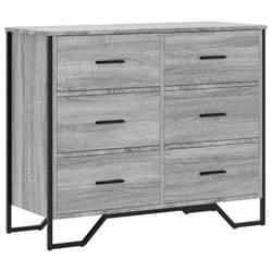 vidaXL Chest of Drawers Storage Drawer Cabinet Drawer Chest Engineered wood - grey sonoma
