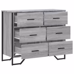 vidaXL Chest of Drawers Storage Drawer Cabinet Drawer Chest Engineered wood - grey sonoma - Additional view 6