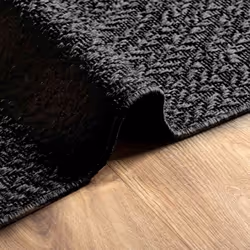 vidaXL Rug Floor Carpet for Indoor and Outdoor Door Mat Kitchen Rug Jute Look - anthracite, 200 x 290 cm/round design - Additional view 7