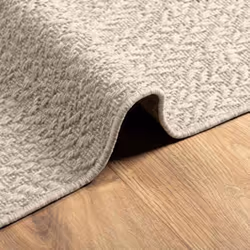 vidaXL Rug Floor Carpet for Indoor and Outdoor Door Mat Kitchen Rug Jute Look - cream, 80 x 250 cm/round design - Additional view 5