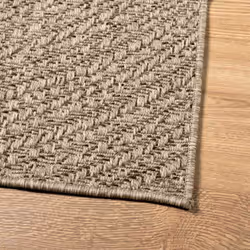 vidaXL Rug Floor Carpet for Indoor and Outdoor Door Mat Kitchen Rug Jute Look - beige, 140 x 200 cm/round design - Additional view 5