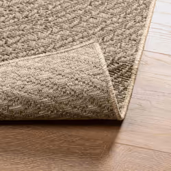 vidaXL Rug Floor Carpet for Indoor and Outdoor Door Mat Kitchen Rug Jute Look - beige, 140 x 200 cm/round design - Additional view 6