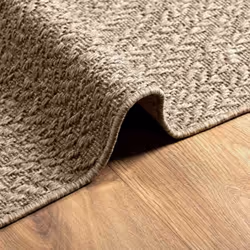 vidaXL Rug Floor Carpet for Indoor and Outdoor Door Mat Kitchen Rug Jute Look - beige, 140 x 200 cm/round design - Additional view 7