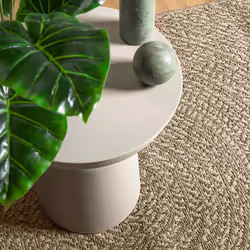 vidaXL Rug Floor Carpet for Indoor and Outdoor Door Mat Kitchen Rug Jute Look - beige, 160 x 230 cm/round design - Additional view 2