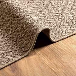 vidaXL Rug Floor Carpet for Indoor and Outdoor Door Mat Kitchen Rug Jute Look - beige, 200 x 290 cm/round design - Additional view 7