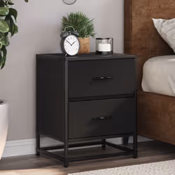 VidaXL 848674 nightstand/bedside table Black