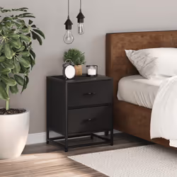 VidaXL 848674 nightstand/bedside table Black
