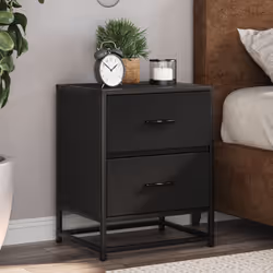 VidaXL 848675 nightstand/bedside table Black